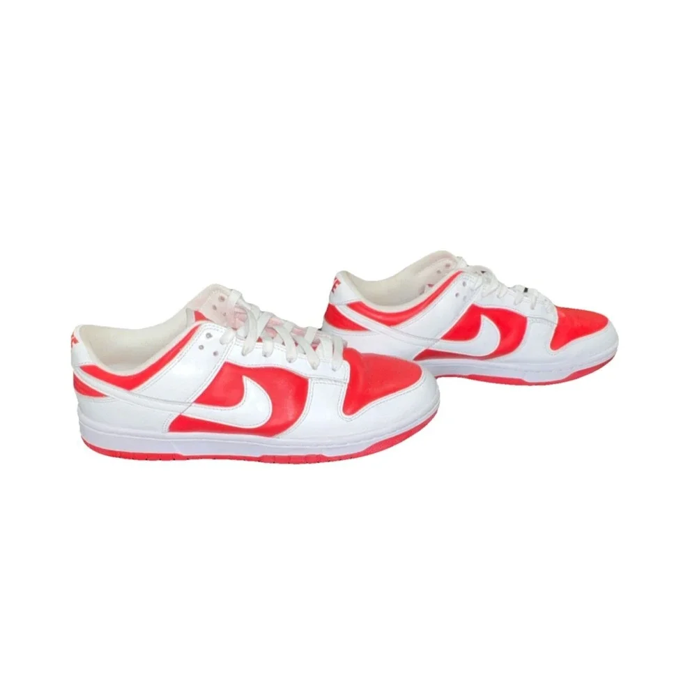 40N8/ Nike Dunk Low Championship Red White Low Top Men's‎ Athletic Sneakers
